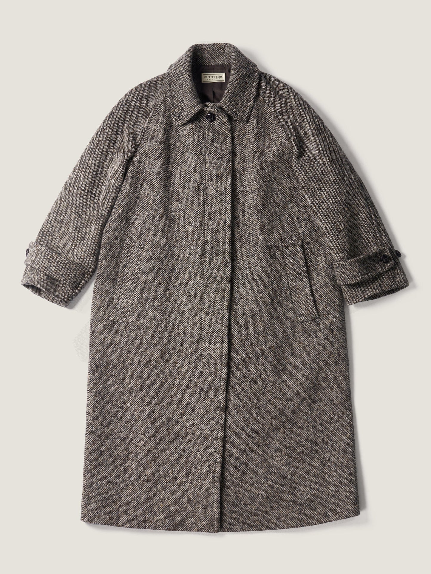 CHABROL COAT [ Salt & Pepper Black Tweed ]