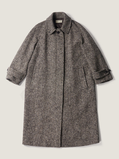 CHABROL COAT [ Salt & Pepper Black Tweed ]