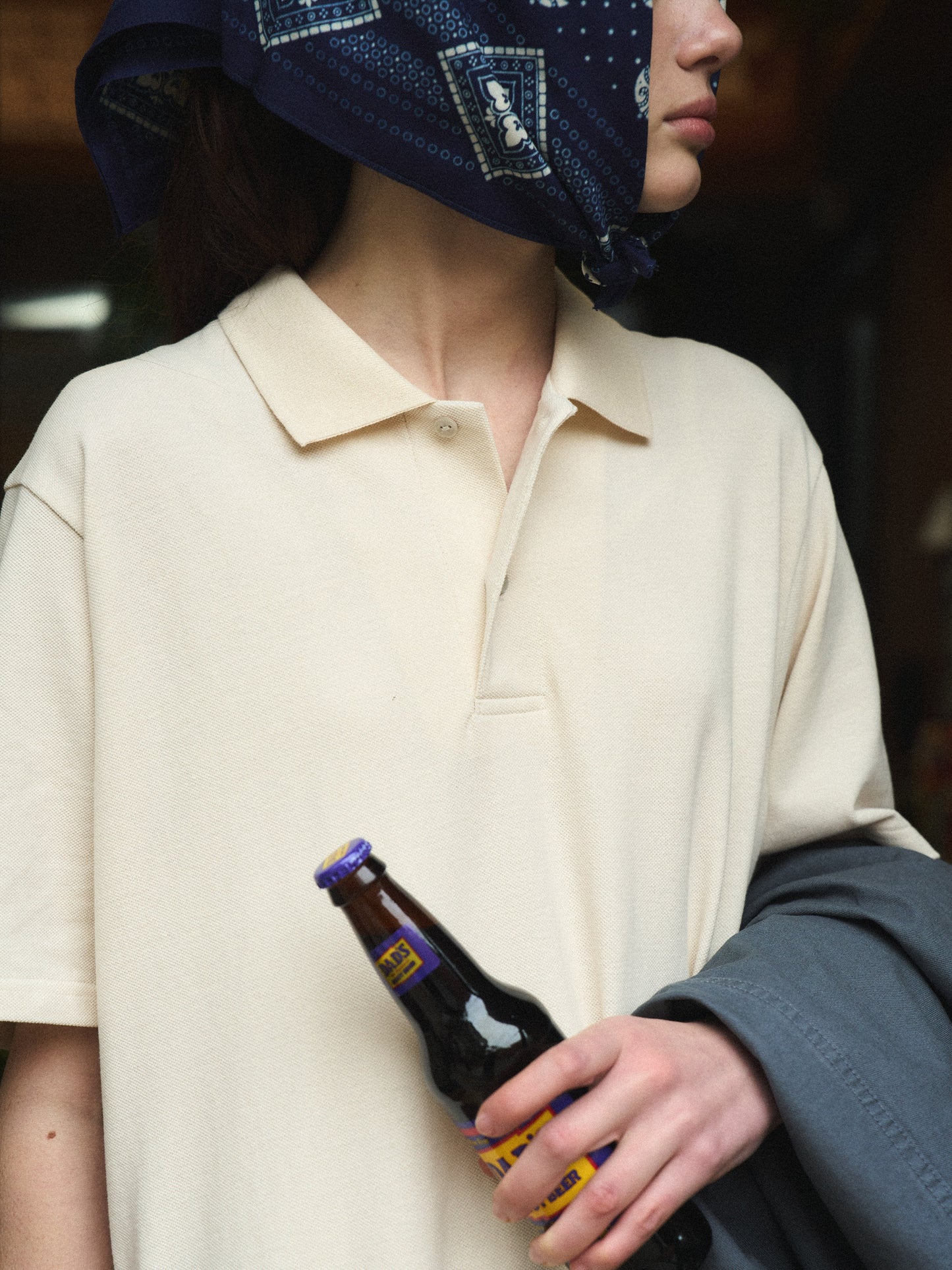 (-30%) COURT PIQUE COTTON DRESS [ Soft Cream ]