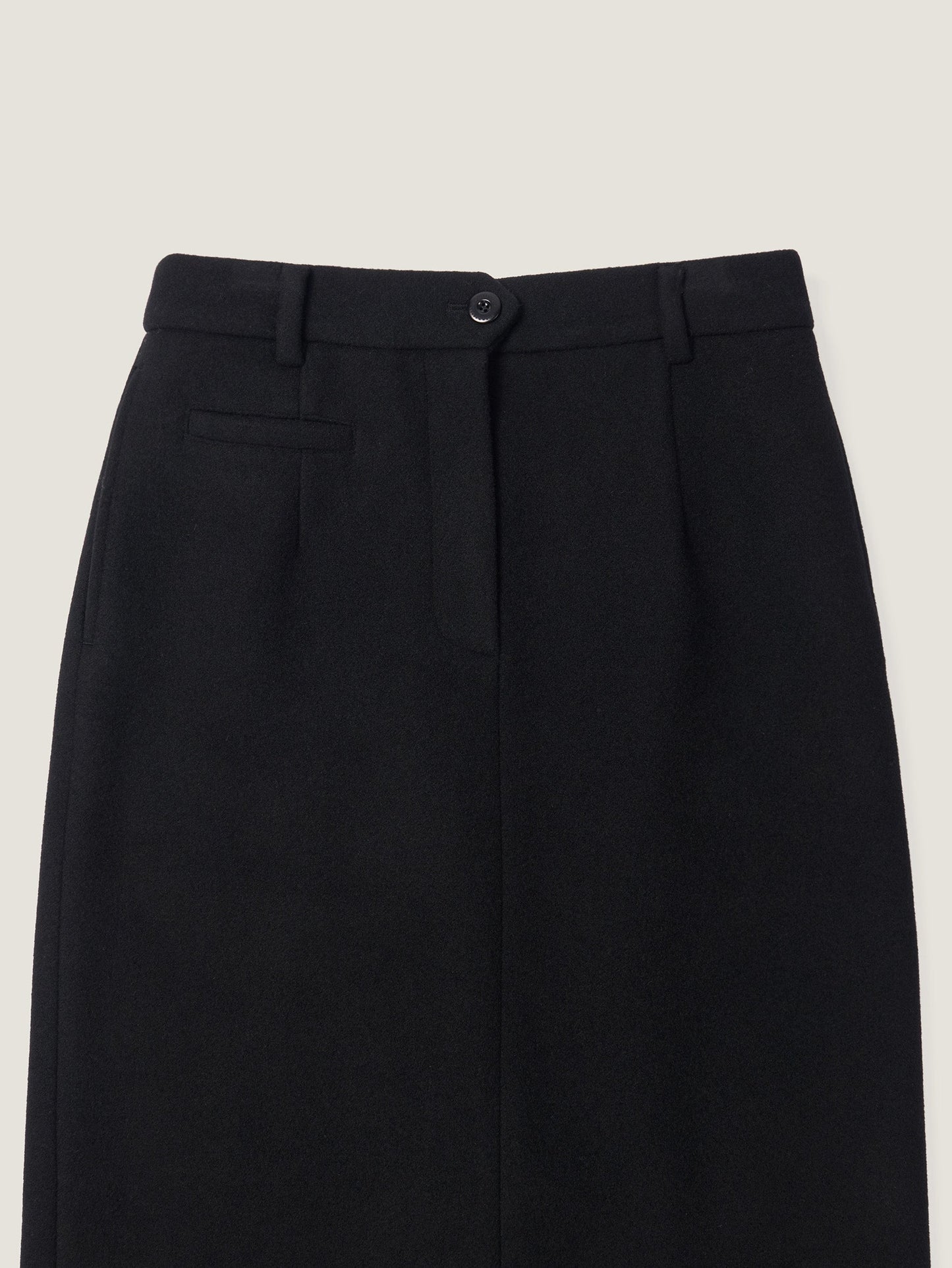 (-20%) EVENING WOOL SKIRT [ Black ]