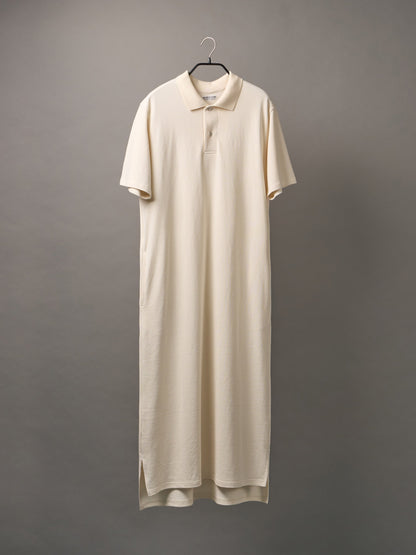 (-30%) COURT PIQUE COTTON DRESS [ Soft Cream ]