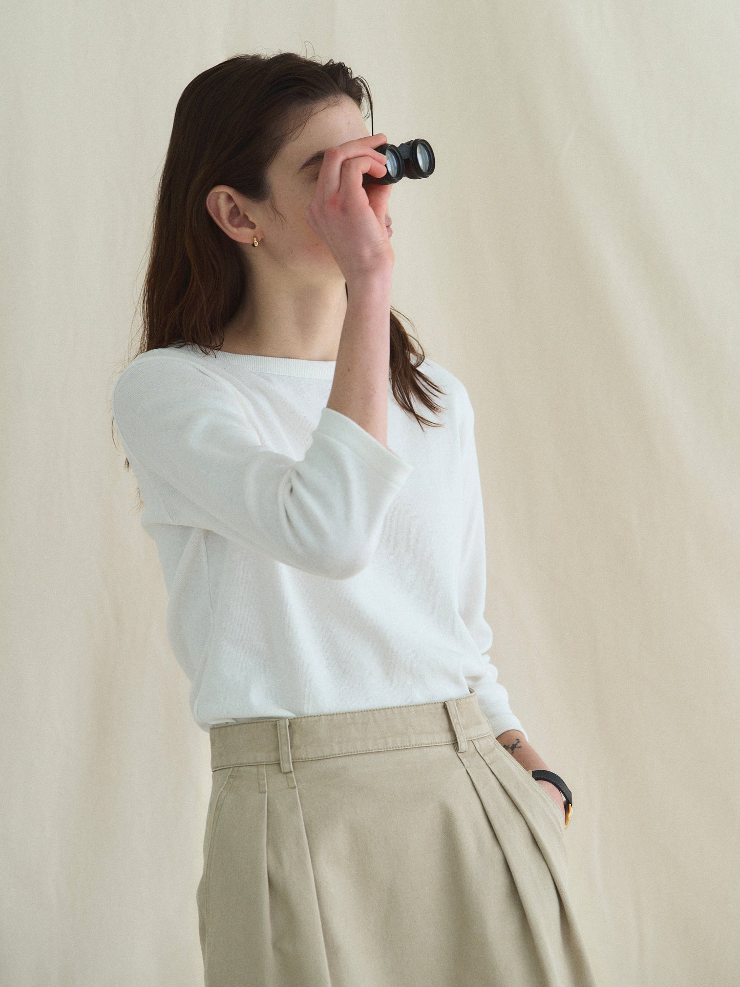 SOFTNESS 3/4 SLEEVE TEE [ White ]  - 2nd Restock