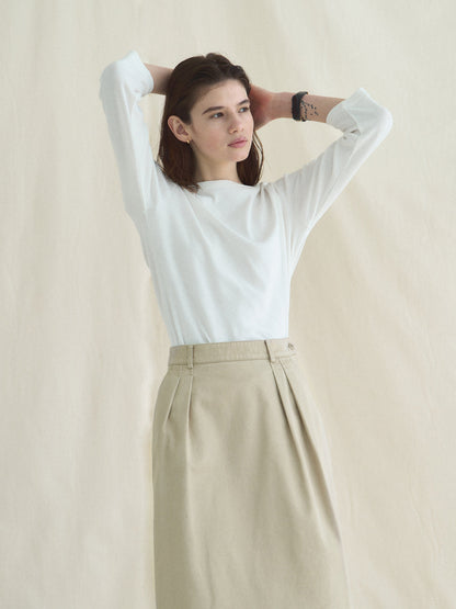 SOFTNESS 3/4 SLEEVE TEE [ White ]  - 2nd Restock