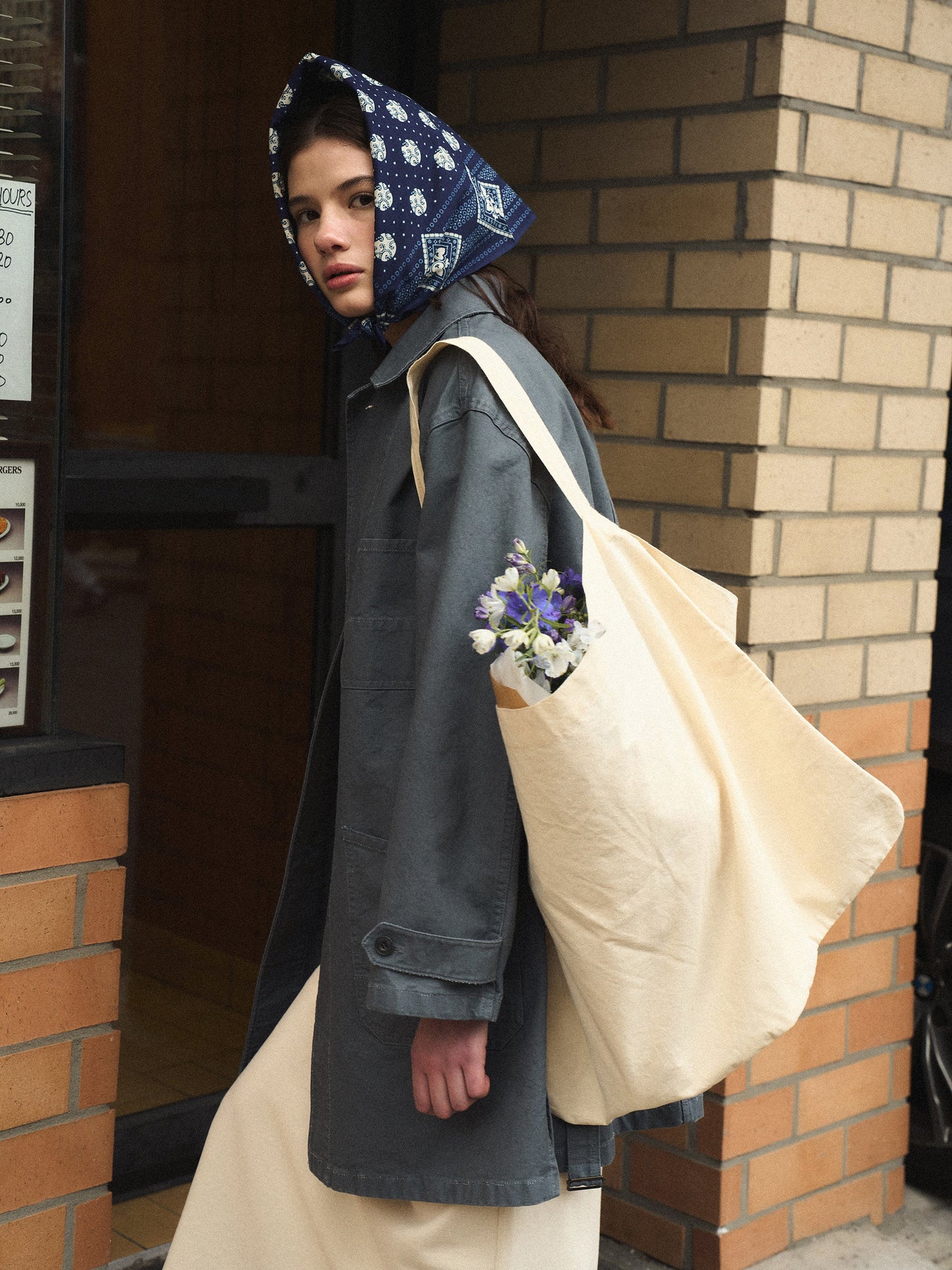 (-30%) ATELIER LONG JACKET [ Smokey Blue ]