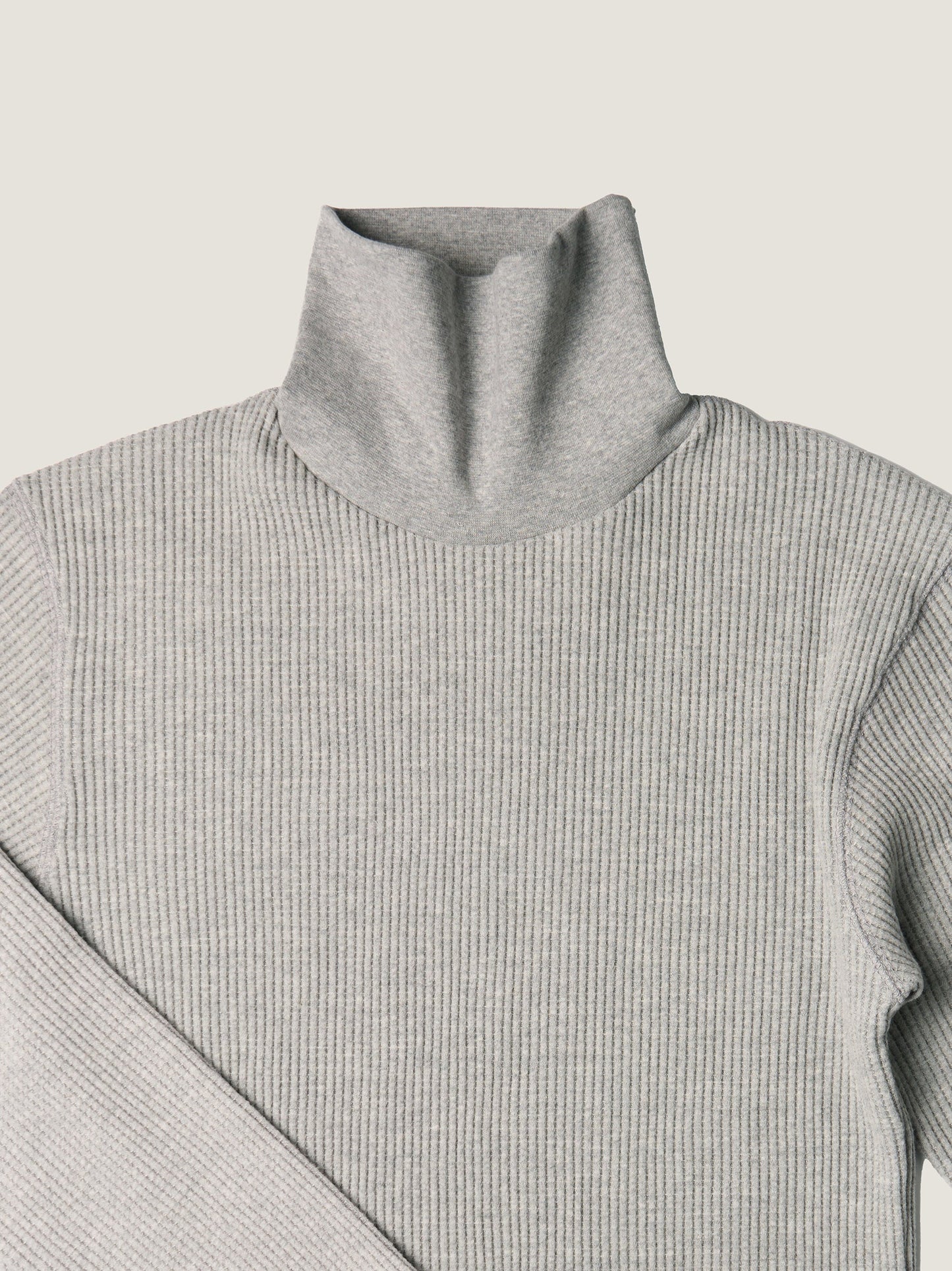 SALLY'S WAFFLE TURTLE TEE [ Heather Grey ]