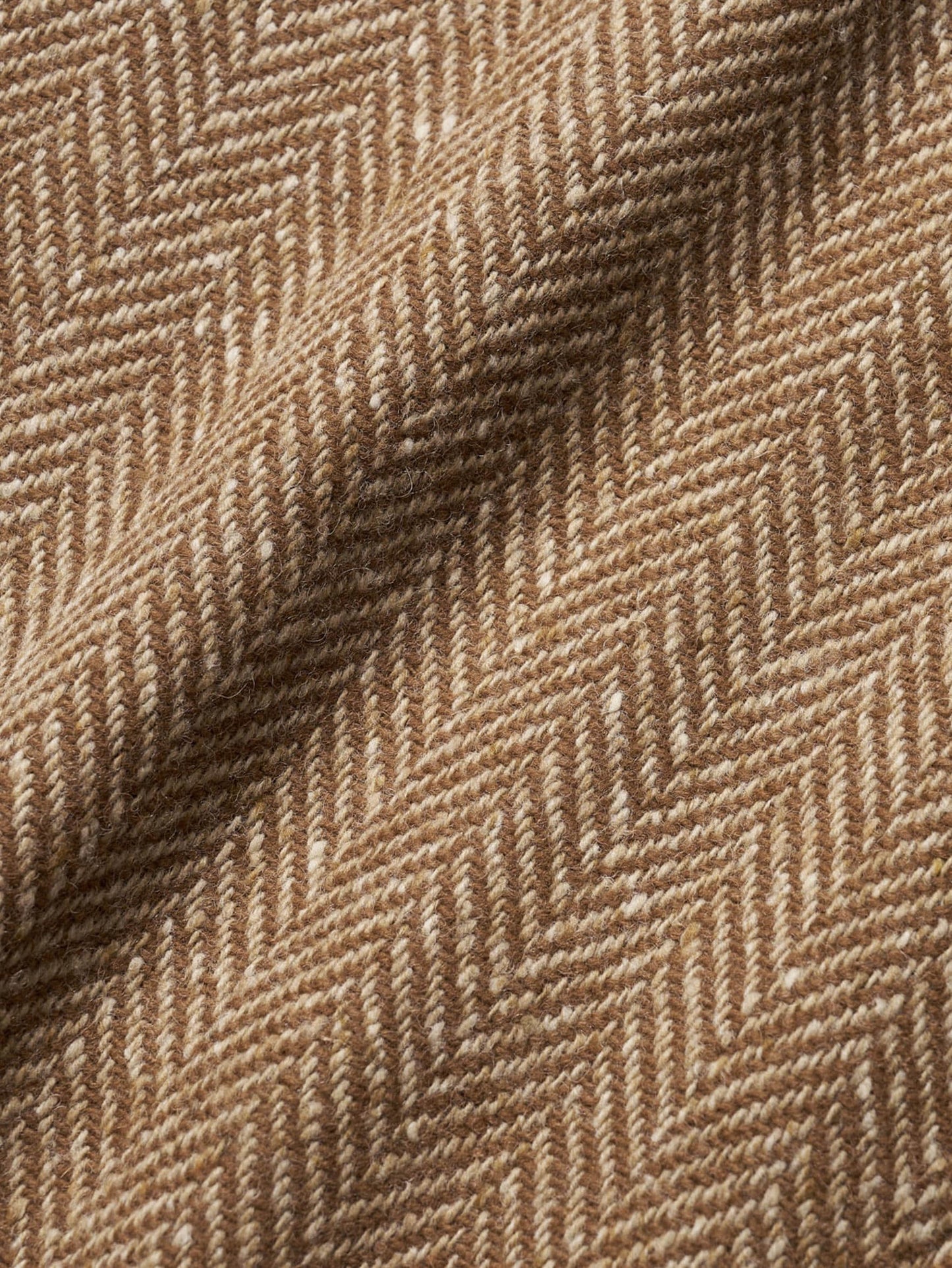CHABROL COAT [ Brown & Oat Herringbone ]