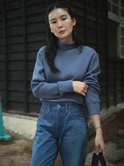 SALLY'S WAFFLE TURTLE TEE [ Smoke Blue ] New Season