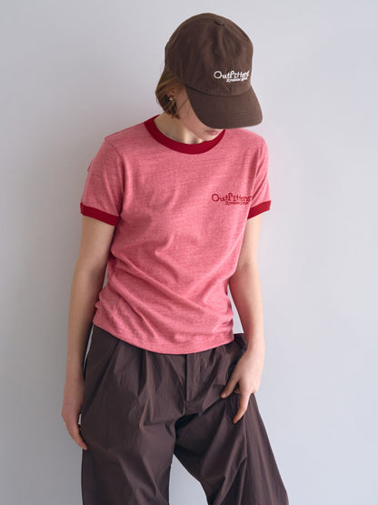 OUTFITTERS LOGO RINGER T-SHIRT [ Vintage Red ]