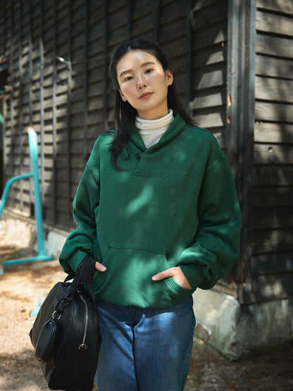 SHAWL COLLAR SWEATSHIRT [ British Green ]