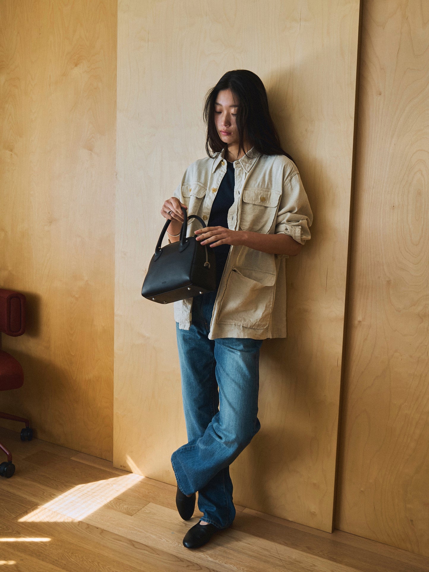 CAROLINE SILK LINEN JACKET [ Natural ]