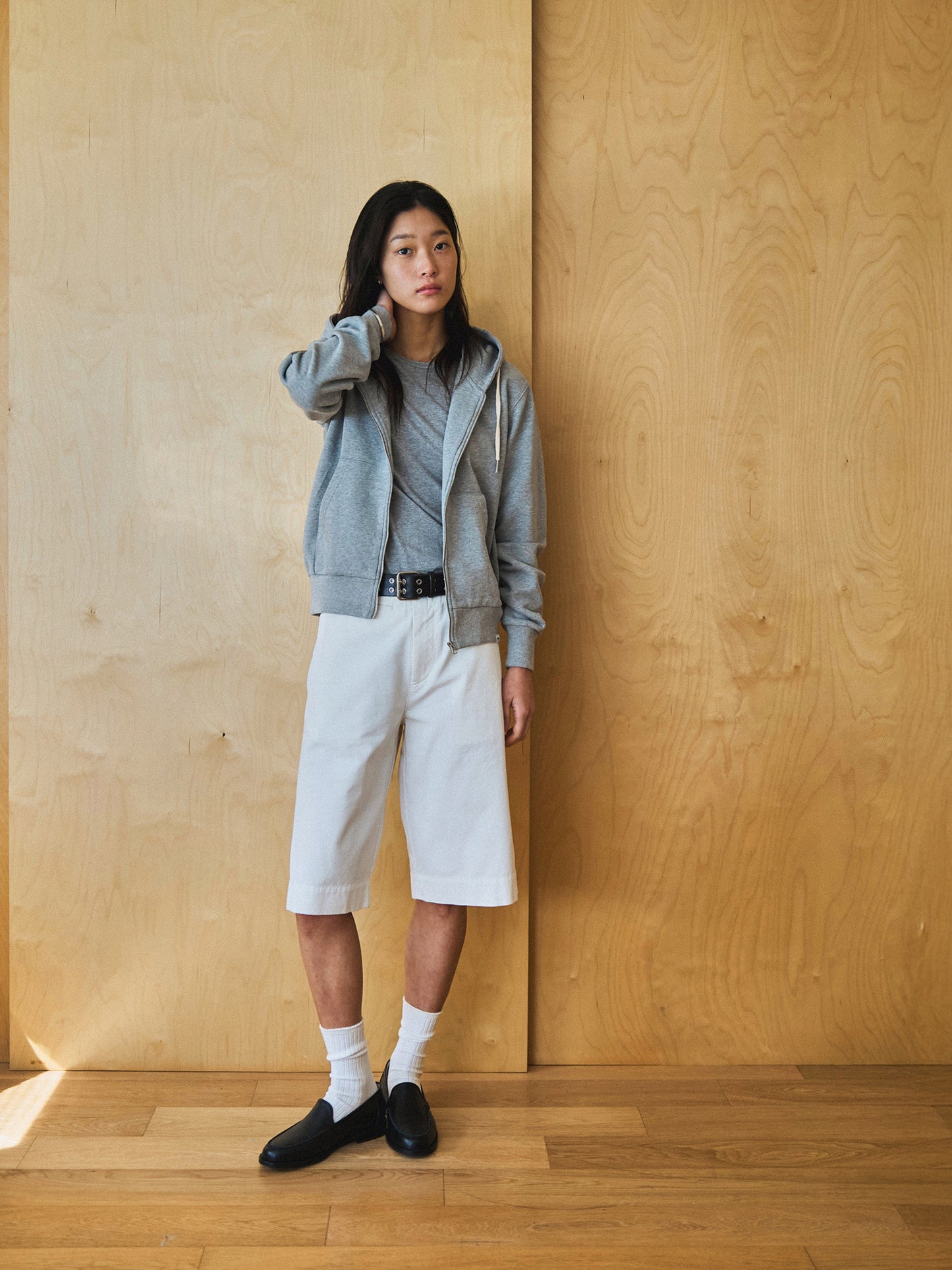 ALWAYS CREW NECK T-SHIRT [ Melange Gray ]