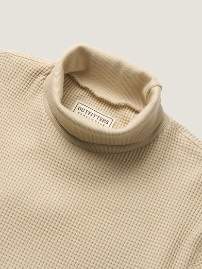 SALLY'S WAFFLE TURTLE TEE [ Biscuit Beige ] New Season