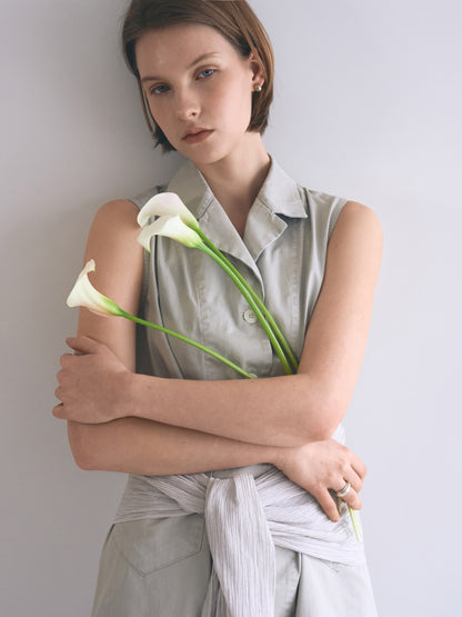 IRIS CHORE DRESS [ Greige ]