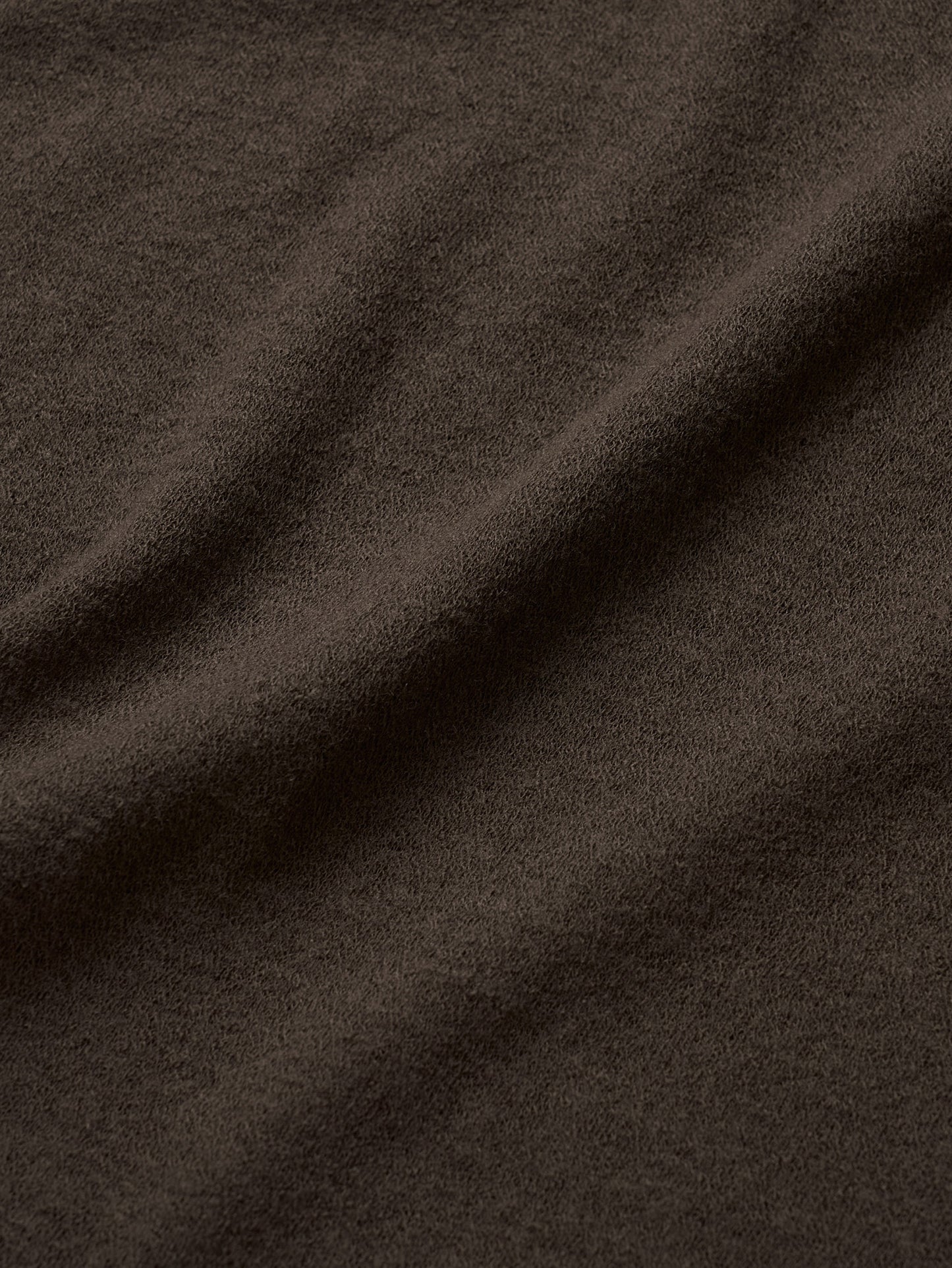 RUSTLE WOOL TURTLE TOP [ Taupe Brown ]