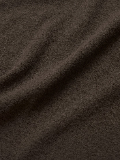 RUSTLE WOOL TURTLE TOP [ Taupe Brown ]