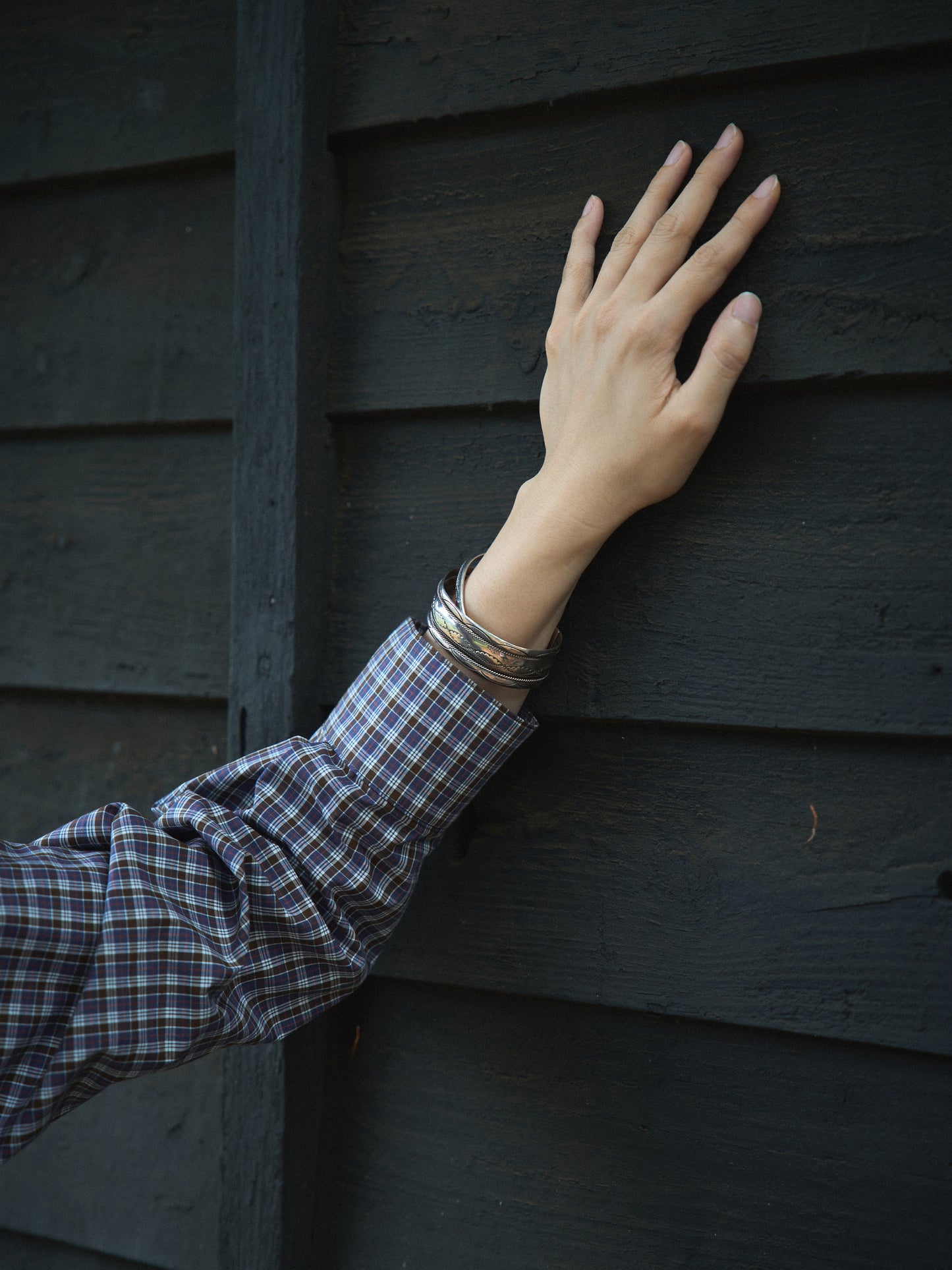 2 POCKET BUTTON DOWN SHIRT [ Violet Tartan ]
