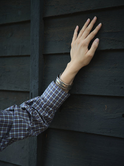 2 POCKET BUTTON DOWN SHIRT [ Violet Tartan ]