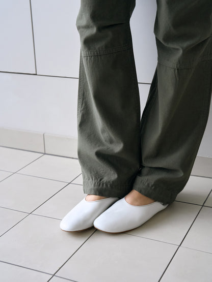 GRACE OPERA FLATS [ Clean White ] Italian Leather