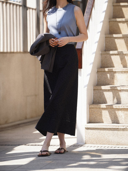 (-30%) AIÒLA LONG SKIRT [ Black ]