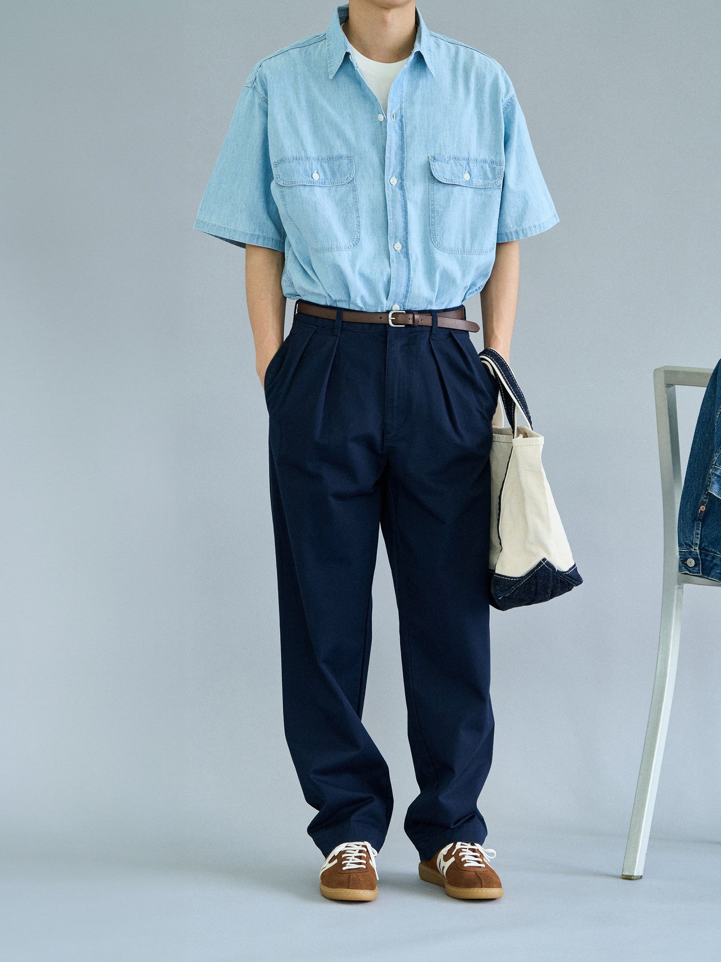 RELAXED TAPERED CHINO [ Navy ]