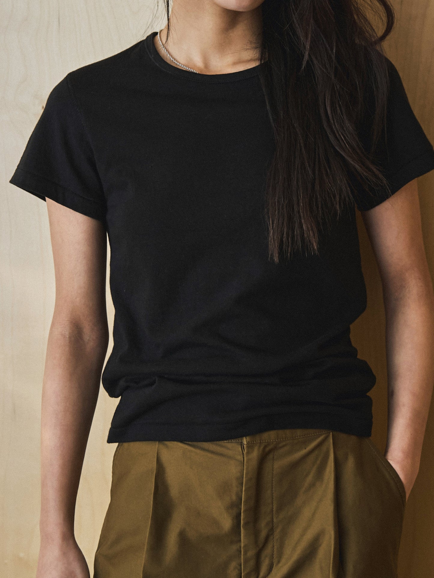ALWAYS CREW NECK T-SHIRT [ Black ]