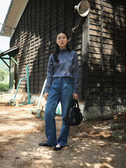 SALLY'S WAFFLE TURTLE TEE [ Smoke Blue ] New Season