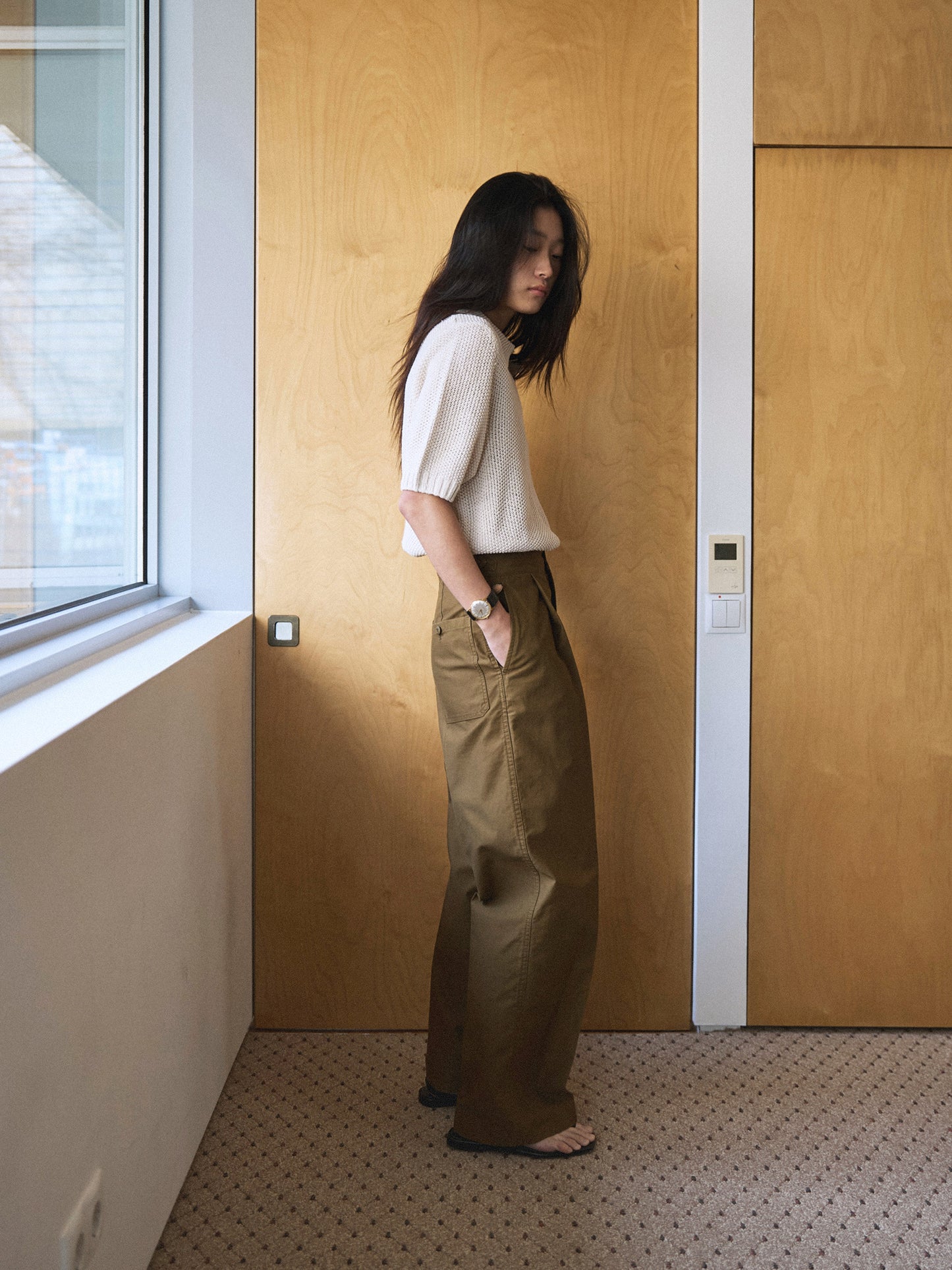 LOW GAUGE SKIPPER SWEATER New Season [ Soft Cream ]