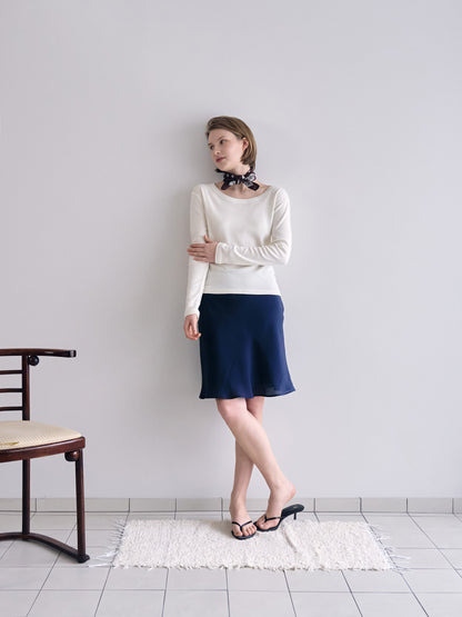 CHARDONNAY MIDI SKIRT [ Navy ]