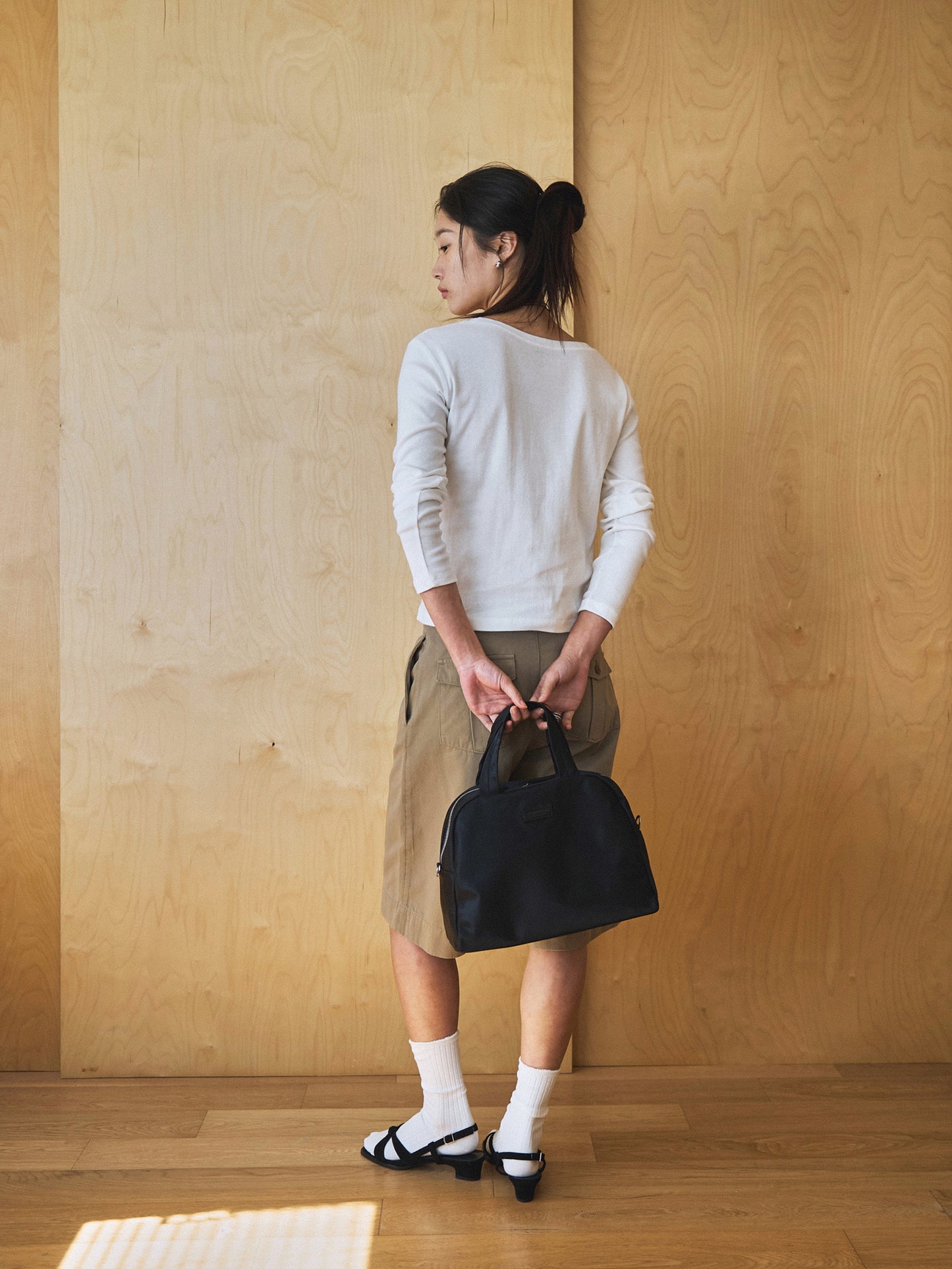 SMOOTH SCOOP NECK TOP [ White ]