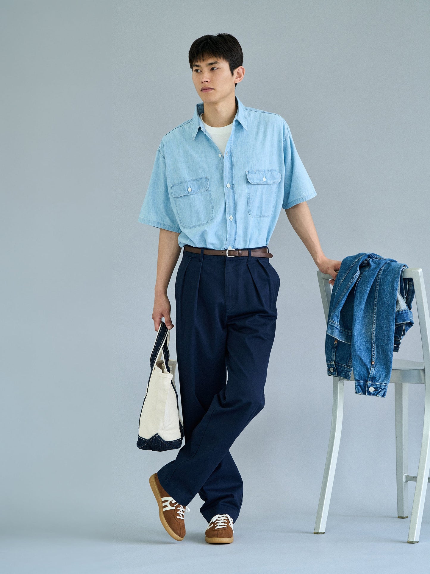 RELAXED TAPERED CHINO [ Navy ]