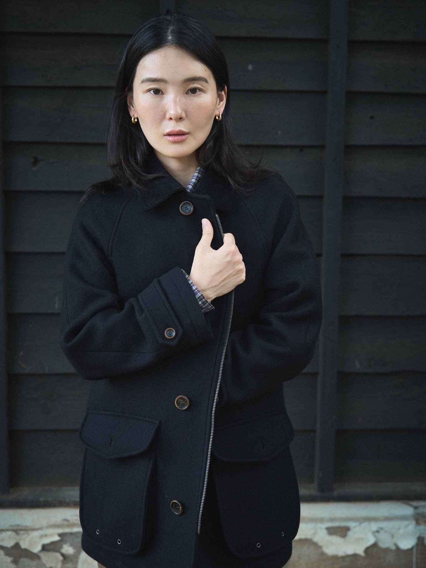 VERMONT HALF COAT [ Rich Black ]