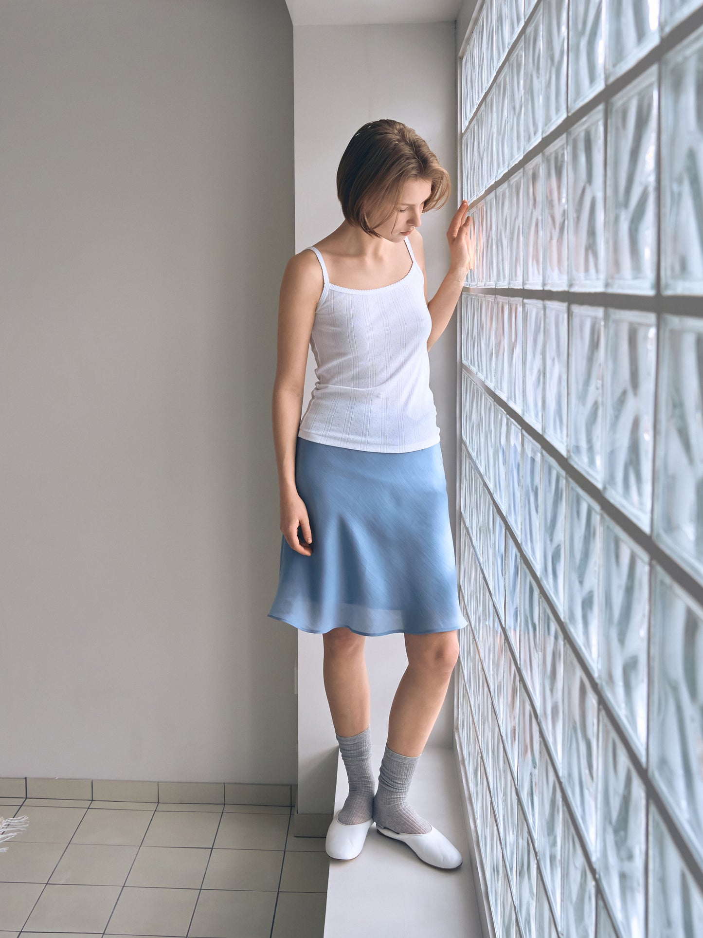 CHARDONNAY MIDI SKIRT [ Capri Blue ]