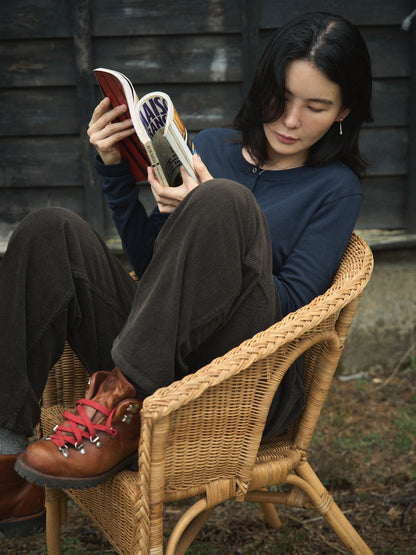 PENELOPE BUTTON TOP [ Night Navy ]