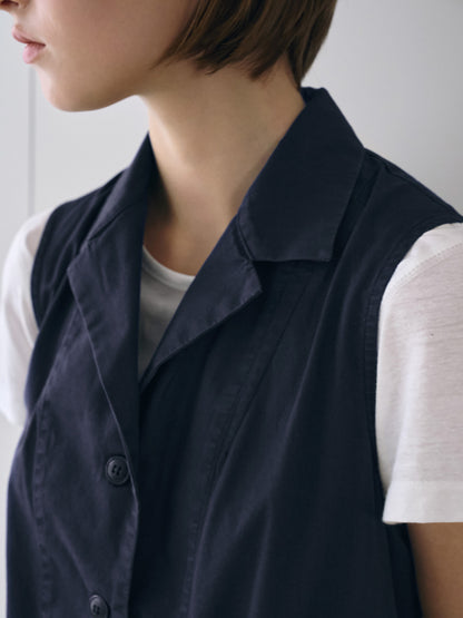 IRIS CHORE DRESS [ Navy ]