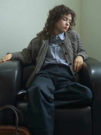 2 POCKET BUTTON DOWN SHIRT [ Navy Oxford ]