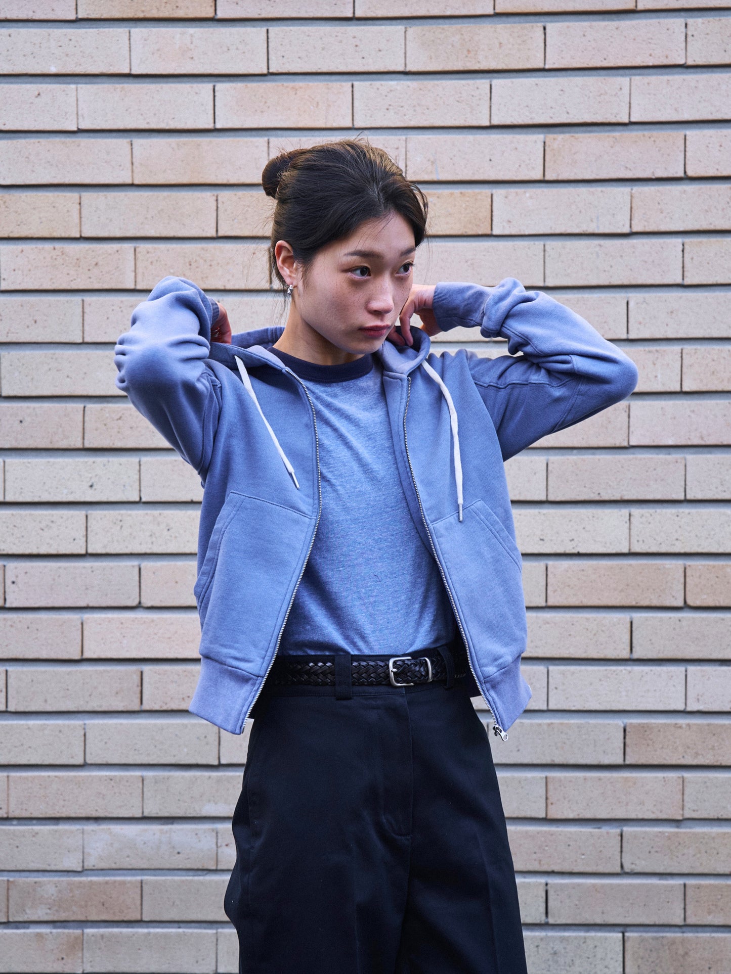 OUTFITTERS LOGO RINGER T-SHIRT [ Vintage Blue ]