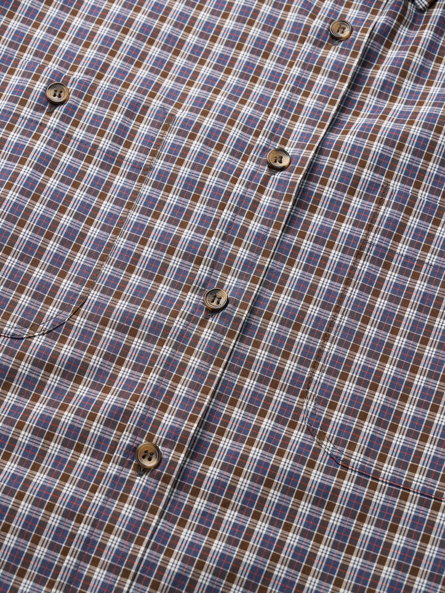 2 POCKET BUTTON DOWN SHIRT [ Violet Tartan ]
