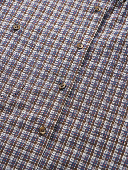 2 POCKET BUTTON DOWN SHIRT [ Violet Tartan ]