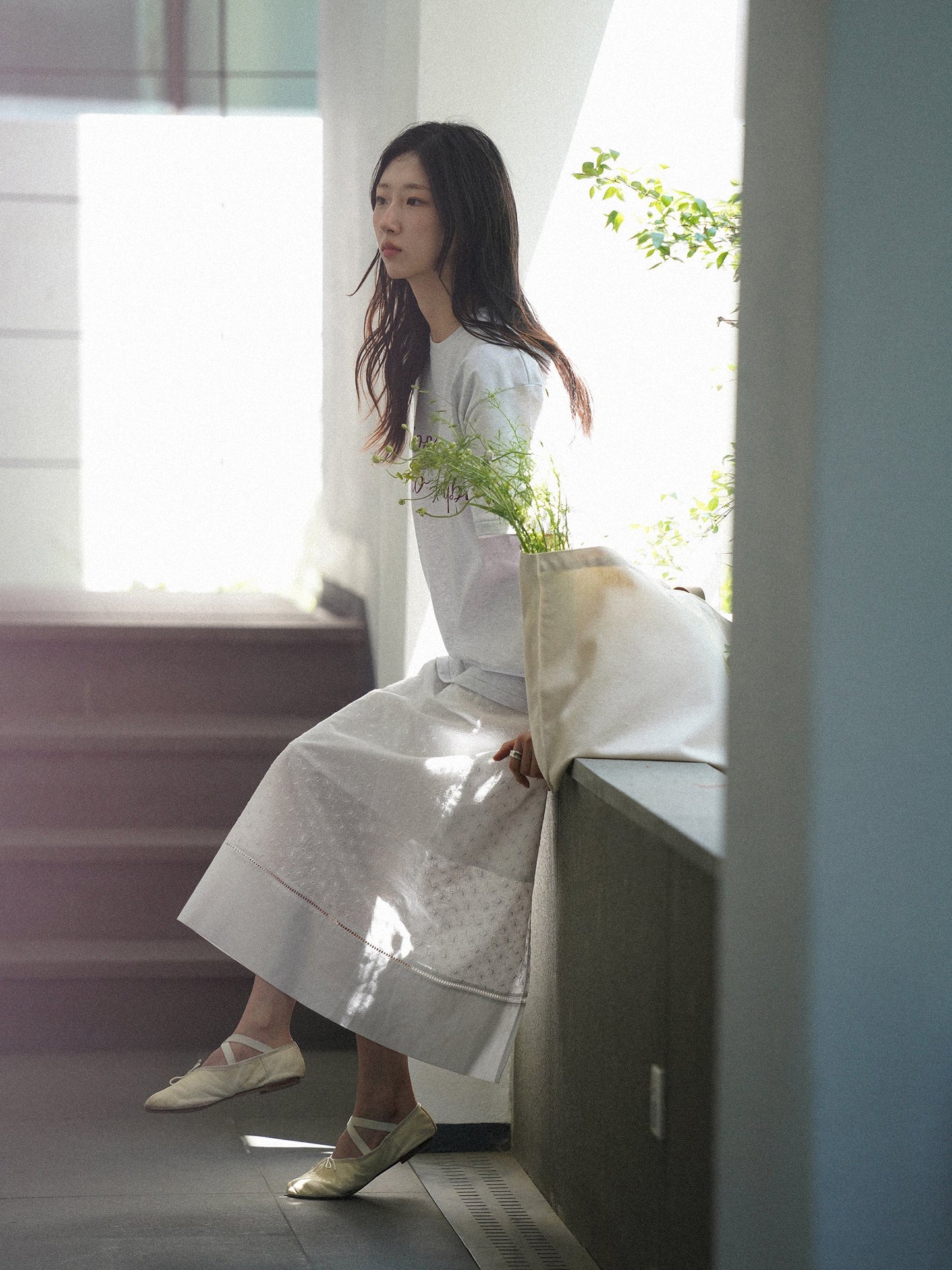 (-30%) AIÒLA LONG SKIRT [ Pure White ]