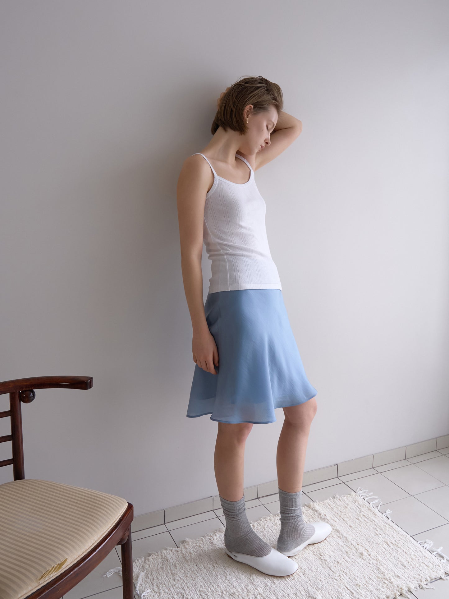 CHARDONNAY MIDI SKIRT [ Capri Blue ]