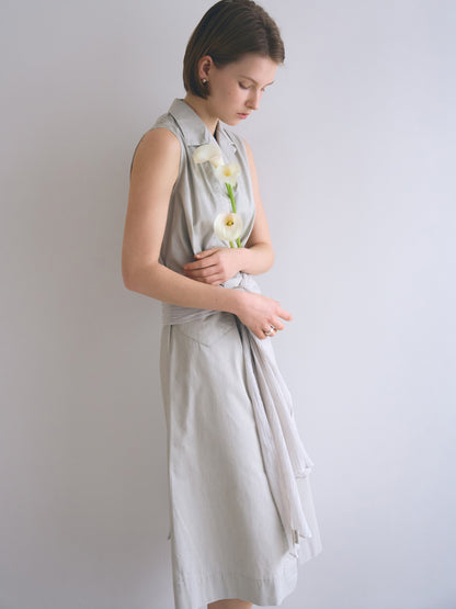 IRIS CHORE DRESS [ Greige ]