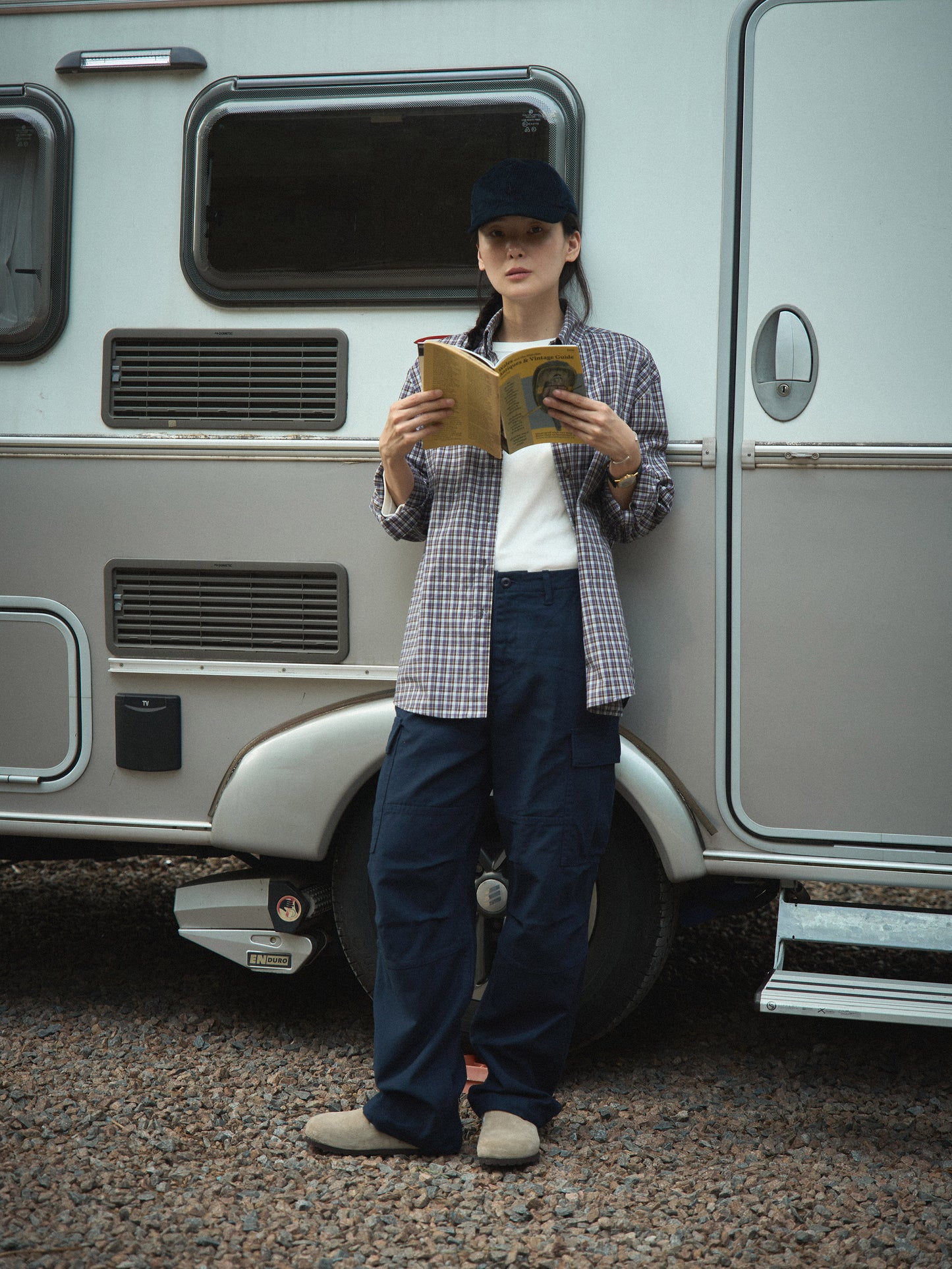 2 POCKET BUTTON DOWN SHIRT [ Violet Tartan ]