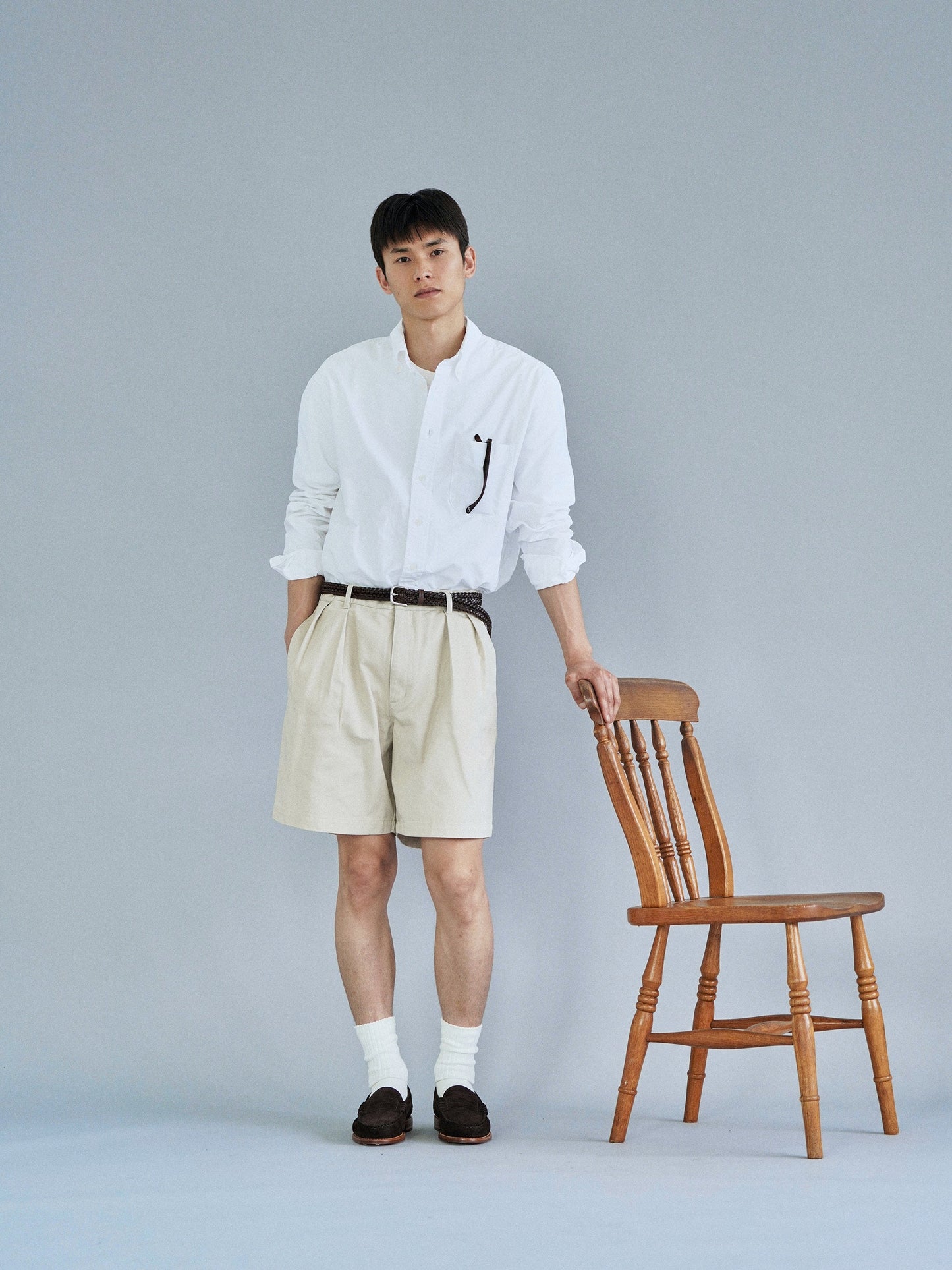 EASY FIT SHORTS [ Light Beige ]