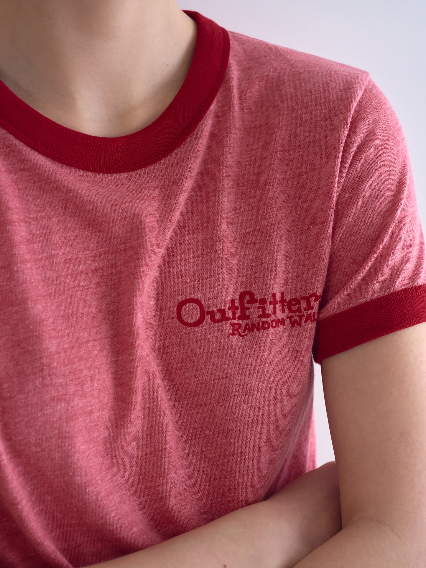 OUTFITTERS LOGO RINGER T-SHIRT [ Vintage Red ]