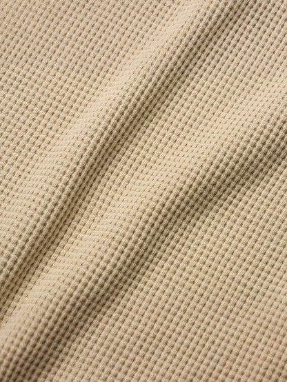 SALLY'S WAFFLE TURTLE TEE [ Biscuit Beige ] New Season