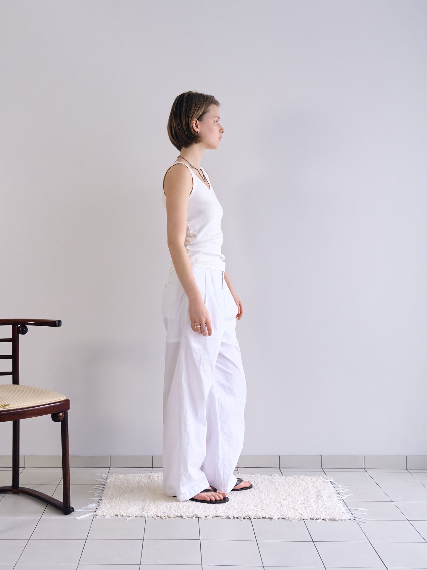 ROSA EASY COTTON PANTS [ White ]