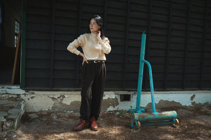 SALLY'S WAFFLE TURTLE TEE [ Biscuit Beige ] New Season