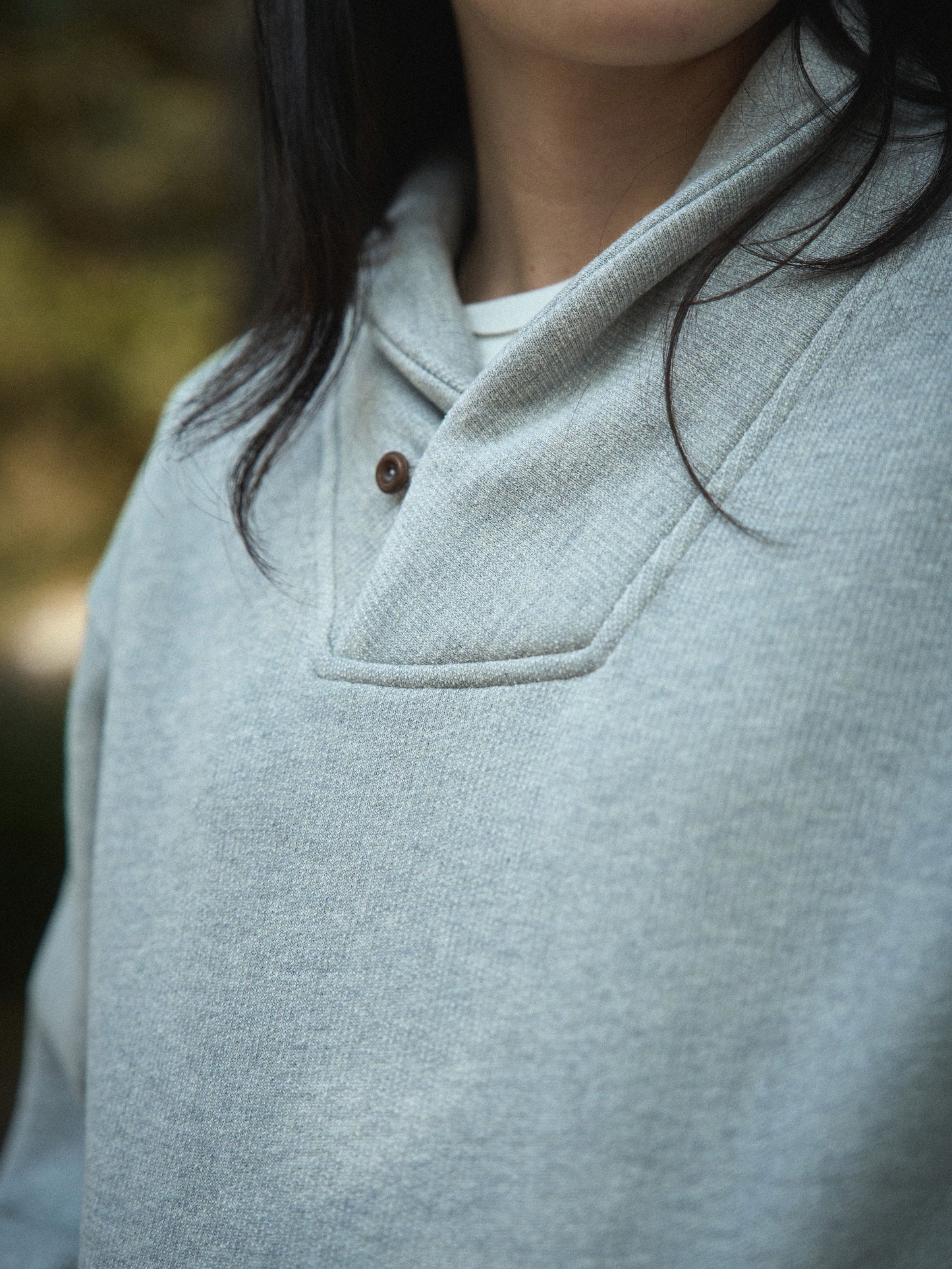 SHAWL COLLAR SWEATSHIRT [ Gray Melange ] 1st Reorder