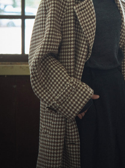SHELBY COAT [ Brown Houndstooth Check Tweed ] 2nd pre-order