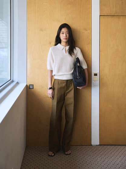 LOW GAUGE SKIPPER SWEATER New Season [ Soft Cream ]